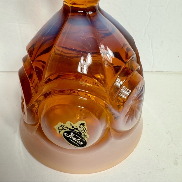 Vintage Fenton bell Glass Cameo Opalescent Moon and Stars Bell - Picture 3 of 11